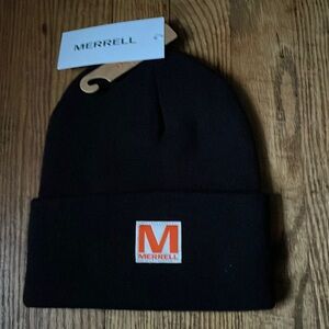 Merrell Black Logo Beanie NEW WITH TAGS